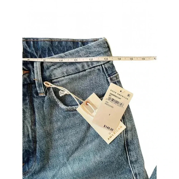 Good American Good Boy Straight Jeans | Size 26 (2) | NWT Distressed High Rise - Picture 3 of 8